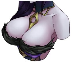 breasts colored_skin kyoffie league_of_legends morgana non-nude riot_games sfw tagme rating:Questionable score:107 user:MorganaLover