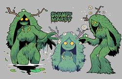 big_breasts crap-man cute green_body huge_breasts monster_girl swamp_monster swampy_marsy_(crap-man) underboob rating:Questionable score:117 user:Matt.Master