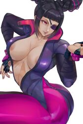 1girls areolae ass black_hair bodysuit breasts bubble_butt capcom cleavage cutesexyrobutts_(style) eye_patch female female_only hi_res huge_breasts juri_han large_areolae large_ass lesottart light-skinned_female light_skin medium_hair nipples solo street_fighter street_fighter_v thick_thighs thighs rating:Explicit score:150 user:Azure_Shadow