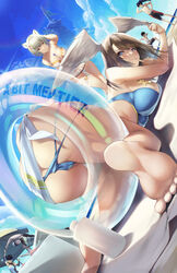 3boys 3girls all_fours armpits ass background_characters barefoot beach big_ass bikini_bottom_down black_hair blue_eyes blue_hair blue_swimsuit breast_press breast_squish breasts brown_eyes brown_hair bubble_butt cat_ears catgirl cleavage core_crystal dabbing detached_sleeves dutch_angle eunie_(xenoblade) feet fiery_hair friends gainoob giant_sword highres lanz_(xenoblade) large_breasts long_hair mio_(xenoblade) muscular muscular_female muscular_male nintendo noah_(xenoblade) one-piece_swimsuit orange_swimsuit ponytail red_swimsuit sena_(xenoblade) shh short_hair side_ponytail sideboob silver_hair small_breasts soles swimsuit sword taion_(xenoblade) thick_ass thick_thighs thigh_strap thighs toes two_piece_swimsuit umbrella wings xenoblade_(series) xenoblade_chronicles_3 yellow_eyes rating:Questionable score:174 user:Xeno_Slut