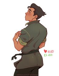 avatar_the_last_airbender blush bolin clothed clothing looking_back male male_only manlyhand muscles muscular muscular_male nickelodeon strip_game teen_boy the_legend_of_korra rating:Safe score:20 user:deleted101762