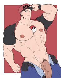 baobaoart big_cock big_penis courier_(pokemon) flaccid flaccid_penis huge_cock huge_penis looking_at_viewer male male_only muscles muscular muscular_male npc_trainer pokeball pokemon pokemon_sv uncut unzipped_pants veiny_penis rating:Explicit score:51 user:deleted101762