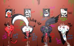 2boys 2futas angel_dust_(hazbin_hotel) animal_ears animal_genitalia animal_penis anthro anus ass avian balls canid canine canine_penis cum cum_on_ass demon demon_boy demon_futa demon_tail dog_penis feathers femboy furry futanari girly glory_wall hazbin_hotel hellhound helluva_boss huge_balls huge_cock humanoid imp impmussa kiss_mark knot lipstick lipstick_mark lipstick_on_anus lipstick_on_ass lipstick_on_balls lipstick_on_penis loona_(helluva_boss) makeup male mammal moxxie_(helluva_boss) octavia_(helluva_boss) owl penis photo picture picture_on_wall portrait precum rainbow_party rear_view spider stuck stuck_in_wall tail tail_feathers through_wall toe_claws wolf_ears wolf_futa wolf_tail rating:Explicit score:81 user:DemonKitty15