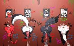 2boys 2futas angel_dust_(hazbin_hotel) animal_ears animal_genitalia animal_penis anthro anus ass avian balls canid canine canine_penis cock_ring cum cum_inside cum_on_ass demon demon_boy demon_futa demon_tail dog_penis erection feathers femboy futa_sans_pussy futanari girly glory_wall hazbin_hotel hellhound helluva_boss huge_balls huge_cock humanoid imp impmussa knot loona_(helluva_boss) male mammal moxxie_(helluva_boss) octavia_(helluva_boss) owl penis photo picture picture_on_wall portrait precum rear_view spider stuck stuck_in_wall tail tail_feathers through_wall toe_claws wolf_ears wolf_futa wolf_tail rating:Explicit score:68 user:DemonKitty15