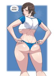 1girls 2d big_ass big_breasts cirenk female female_only kazama_asuka looking_back namco solo steaming_body tagme talking tekken text third-party_edit underboob rating:Safe score:105 user:Johnny420