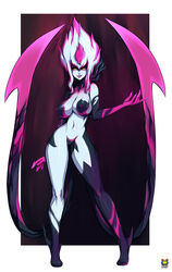 almost_naked blue_skin demon_girl evelynn female female_only hourglass_figure huge_breasts kyoffie league_of_legends seductive seductive_eyes seductive_look seductive_smile solo succubus succubus_wings thin_waist two_tone_hair wide_hips yellow_eyes rating:Explicit score:64 user:PvtSpaceball