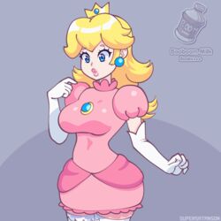 1girls 2022 animated big_breasts booboom_milk bouncing_breasts breast_expansion breasts clothed clothes clothing dress female female_only fully_clothed huge_breasts human human_only large_breasts mario_(series) nintendo pink_dress princess_peach solo solo_female standing supersatanson rating:Questionable score:207 user:Agentdon0911