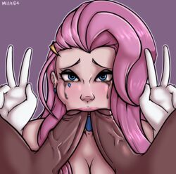 1girls 2boys artist_name blowjob blue_eyes dark-skinned_male dark_skin double_barrel_blowjob double_fellatio double_peace_sign fellatio gloves interracial large_penis league_of_legends light-skinned_female light_skin mascara mascara_tears milk64 mmf_threesome pink_hair riot_games running_mascara runny_makeup seraphine_(league_of_legends) simple_background threesome rating:Explicit score:81 user:Milk64