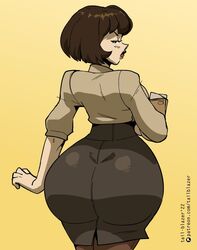 1girls 2022 ass ass_in_dress big_ass female female_focus female_only huge_ass oc office_lady original original_character solo sophia_(tail-blazer) tail-blazer thighs rating:Questionable score:276 user:Bylethlover