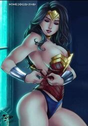 1girls big_ass big_breasts cedric_humbert cleavage dc dc_comics female female_only fred_benes heroine huge_breasts panties solo superheroine undressing wonder_woman wonder_woman_(series) rating:Explicit score:63 user:Mightuyc