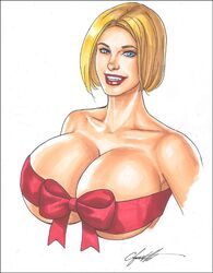 1girls blonde_hair blue_eyes chris_foulkes cleavage curvaceous curvy curvy_female curvy_figure daikkenaurora dc dc_comics deep_cleavage female female_only hourglass_figure huge_breasts kara_zor-l karen_starr kryptonian light-skinned_female light_skin lingerie power_girl ribbon_bra solo solo_female superheroine superman_(series) tagme voluptuous voluptuous_female rating:Explicit score:40 user:randomaccount0897