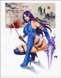 1girls betsy_braddock chris_foulkes curvaceous curvy curvy_female curvy_figure female female_only hourglass_figure light-skinned_female light_skin marvel marvel_comics psylocke purple_hair solo solo_female straight_hair tagme voluptuous voluptuous_female x-men rating:Explicit score:21 user:randomaccount0897