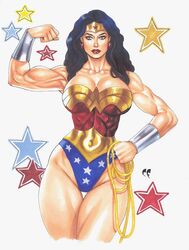 1girls big_breasts black_hair blue_eyes chris_foulkes curvaceous curvy curvy_body curvy_female curvy_figure dc dc_comics female female_only flexing_bicep hourglass_figure light-skinned_female light_skin muscular muscular_female solo solo_female tagme voluptuous voluptuous_female wonder_woman wonder_woman_(series) rating:Safe score:23 user:randomaccount0897