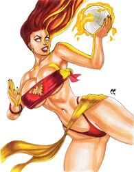 1girls bikini chris_foulkes curvaceous curvy curvy_female curvy_figure dark_phoenix earrings female female_only fully_clothed hourglass_figure jean_grey light-skinned_female light_skin marvel marvel_comics phoenix_(x-men) revealing_clothes sash solo solo_female straight_hair swimsuit tagme thong thong_bikini volleyball voluptuous voluptuous_female x-men rating:Questionable score:20 user:randomaccount0897