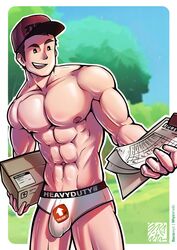 big_bulge bulge courier_(pokemon) huge_bulge male male_only muscular muscular_male outdoors outside pokemon pokemon_sv shirtless_male underwear wyzarudo rating:Questionable score:17 user:deleted101762