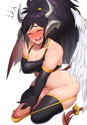 absurd_res ain(in) areola big_penis black_hair blush feathered_wings feathers femboy genitals girly glans hair hi_res horn horned_humanoid huge_cock humanoid humanoid_genitalia humanoid_penis hung_trap hyper hyper_genitalia hyper_penis in_(ain) in_30000 nipples not_furry penis pushing_down_penis spade_tail vein veiny_penis winged_humanoid wings rating:Explicit score:300 user:bot