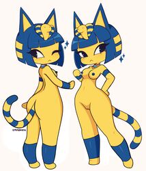 1girls 2022 animal_crossing ankha ankha_(animal_crossing) anthro ass blue_hair blush breasts cat_ears cat_tail color cremanata digital_drawing_(artwork) digital_media_(artwork) feline female female_only furry nintendo nipples nude nude_female one_eye_closed pussy short_hair simple_background sparkles wink winking yellow_fur rating:Explicit score:138 user:Meatmansam