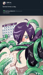 ahoge anal artist_name blue_eyes blush bukkake calendar_(object) consensual_tentacles cum cum_in_ass cum_in_pussy hair_ornament hairclip highres linkerlewds marker purple_hair signature sweater tentacle tentacle_sex thighhighs twitter twitter_username vaginal_penetration zone-archive zone-tan rating:Explicit score:106 user:bot