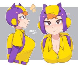 1girls bea_(brawl_stars) brawl_stars breasts cleavage clothed clothing female female_only headgear heart-shaped_pupils looking_at_viewer roixy_nsfw sfw supercell rating:Safe score:130 user:Who_ate_pies