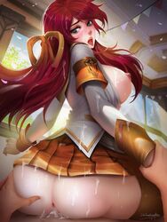 ass battle_academia_lux_prestige_edition battle_academia_series breasts cum cum_on_body green_eyes league_of_legends luxanna_crownguard prestige_skin red_hair windwalker rating:Explicit score:109 user:LuxCumWhore