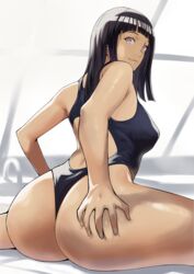 1girls absurdres arad_baranga ass ass_focus ass_grab back_view bangs black_hair blunt_bangs bottom_heavy breasts competition_swimsuit covered_erect_nipples female female_only from_behind grabbing_own_ass hand_on_ass hand_on_own_ass highres hime_cut huge_ass hyuuga_hinata indoors large_breasts light-skinned_female light_skin light_smile long_hair looking_at_viewer looking_back milf mother naruto naruto:_the_last naruto_(series) naruto_shippuden one-piece_swimsuit pool poolside puffy_nipples school_swimsuit sitting solo solo_focus straight_hair swimsuit thighs tight_clothing tight_swimsuit wariza white_eyes rating:Questionable score:243 user:Kiseijuu