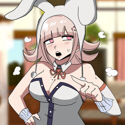 1girls blush breasts bunny_ears bunny_girl bunnysuit cleavage danganronpa danganronpa_2:_goodbye_despair female_only large_breasts lilithcharlott2 mole mole_on_breast nanami_chiaki straight_hair super_danganronpa_2 rating:Explicit score:74 user:Danganronpa2