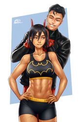 1boy 1boy1girl 1girls 2dnsfw 2dswirl abs asian asian_female batgirl batgirl_(cassandra_cain) batman_(series) blue_eyes cassandra_cain conner_kent couple crotch dc dc_comics female fit fit_female fully_clothed gloves happy joke joking kon-el kryptonian male male/female romantic romantic_couple scar scars short_hair smile smiley_face straight superboy superhero superheroine superman_(series) sweat sweating tight_clothes tight_clothing tight_pants tight_pussy wholesome rating:Safe score:101 user:Zempso