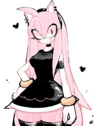 1girls 2d alternate_costume amy_rose anthro black_dress black_eyeshadow bracelet bracelets breasts clothed clothing collar colored dress earrings eyelashes female female_only furry furry_female goth goth_girl gothic jpeg legwear long_hair looking_at_viewer pierced_ears pink_hair red_eyes sega smile solo sonic_(series) sonic_the_hedgehog_(series) stockings teeth thick_thighs tiara usa37107692 rating:Safe score:146 user:Leandro12