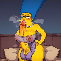  ai_generated futa4ever futanari marge_simpson the_simpsons  rating:explicit score: user:bot