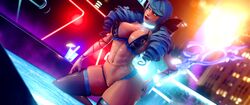 3d bikini blue_eyes blue_hair curvy_female curvy_hips gwen_(league_of_legends) league_of_legends nillin_(artist) riot_games thick_thighs tight_pussy wet rating:Explicit score:49 user:Sadiic