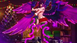 1girls christmas_outfit christmas_tree curvy huge_ass huge_breasts league_of_legends morgana nillin_(artist) thick_thighs rating:Explicit score:16 user:Fouetty