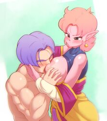 big_breasts chronoa clothed_female core_person dragon_ball dragon_ball_heroes dragon_ball_super dragon_ball_xenoverse dragon_ball_z earrings female kaioshin kaioshin_of_time male mrmlix muscles pink_hair pink_skin potara_earrings saiyan shortstack sucking sucking_breasts sucking_nipples supreme_kai supreme_kai_of_time trunks_briefs rating:Explicit score:141 user:reese66