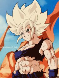 abs belly belly_button big_breasts blonde_female blonde_hair breasts bruise bruise_on_face bruised bruised_breast bruises curves curvy dibujines_d_seb dragon_ball female_goku fit fit_female genderswap_(mtf) goki large_breasts muscle muscles muscular muscular_arms muscular_female rule_63 saiyan scratches son_goku spiked_hair spiky_hair super_saiyan thick toned toned_female torn_clothes torn_clothing torn_shirt tummy wardrobe_malfunction wounds rating:Questionable score:84 user:Rwac960