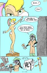 anthro ass barefoot breasts bugs_bunny clothes comic english_text female fur furry furry_ass furry_breasts furry_ears furry_tail hair lola_bunny long_ears looking_at_another looney_tunes mammal nude pose rabbit short_hair space_jam standing statue tagme tail text rating:Explicit score:10 user:bot