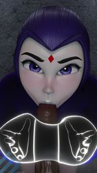 1boy 1girls 3d blender dark-skinned_male dc dc_comics echiee erection fellatio interracial looking_at_viewer oral penis purple_eyes purple_hair raven_(dc) teen_titans rating:Explicit score:156 user:ToggafNaelik