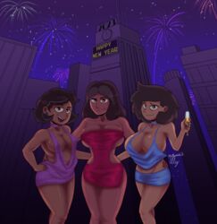 2023 3girls amphibia big_breasts brown_hair camila_noceda cartoon_network chubby chubby_female crossover dark-skinned_female dark_skin disney disney_channel dress female female_only huge_breasts latina looking_at_viewer mature_female medium_breasts milf mother mrs._boonchuy multiple_girls new_year no_bra oum_boonchuy priyanka_maheswaran revealing_clothes steven_universe straight_hair the_owl_house trio tullymonst3r voluptuous voluptuous_female rating:Explicit score:156 user:YggBraz11