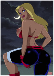 1girls 2d alternate_version_available ass big_ass big_breasts blonde_hair blue_eyes breasts cameltoe courtney_whitmore dc_comics dcau female female_only ghostlessm justice_league_unlimited justice_society_of_america light-skinned_female pussy solo spandex spandex_shorts stargirl thick_thighs tight_clothing wide_hips rating:Explicit score:108 user:574856849