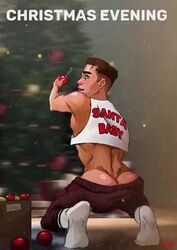 animated ass back_muscles bondage bound butt christmas christmas_tree crop_top cum cum_in_ass cum_inside cum_leaking english_text fataldraws gagged leaking_cum looking_at_viewer looking_back male male_only mp4 muscles muscular muscular_male music sound tied_up video rating:Explicit score:12 user:deleted101762