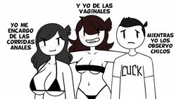 1boy 2girls breast_size_difference cheating cuck cuckold edit edited english_text group imminent_anal imminent_sex imminent_vaginal jaiden jaiden_animations jaidenanimations jaidens_dad jaidens_mom long_hair mob_face netorare ntr screen_capture screencap screenshot screenshot_edit slut slutty_outfit spanish spanish_text steca stupid text thelazyart rating:Questionable score:53 user:Stupidcucky