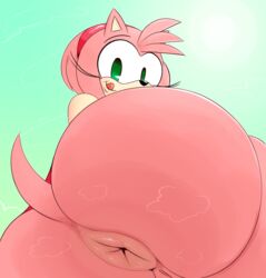 2020 accessory amy_rose anthro anus ass big_anus big_butt colored digital_media_(artwork) eulipotyphlan female fur genitals hair headband hedgehog hi_res licking licking_lips licking_own_lips looking_at_viewer looking_down mammal mostly_nude musk ota_(artist) pink_body presenting presenting_hindquarters puffy_anus pussy sega self_lick simple_background smile solo sonic_(series) sonic_the_hedgehog_(series) steam tongue tongue_out upward_angle_between_legs view_from_below rating:Explicit score:179 user:bot