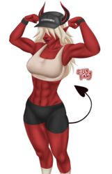 biceps cap demon demon_girl demon_horns demon_tail desdemona_(fortnite) female female_only fortnite fortnite:_battle_royale high_resolution highres horn horns mommy muscle muscle_girl muscles red_skin safe_for_work sfw sillyfany smiling solo solo_female solo_focus thick thick_thighs tomboy white_background white_hair rating:Safe score:83 user:_SillyFanN1