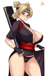 big_breasts black_panties blonde_hair dress_lift jmg large_breasts naruto naruto_(series) naruto_shippuden nipples tagme temari thick_thighs rating:Explicit score:183 user:titshunter69