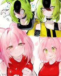 2girls amy_rose animal_ears big_breasts blue_eyes blush green_eyes green_hair headband humanized idw_comics idw_publishing mobian_(species) pink_hair sega short_hair smile sonic_(series) sonic_the_hedgehog_(comics) sonic_the_hedgehog_(idw) sonic_the_hedgehog_(series) surge_the_tenrec usa37107692 white_background rating:Safe score:126 user:Dreak_Erik