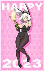 big_breasts blue_eyes breasts bunnysuit cameltoe champagne elphelt_valentine fake_ears female guilty_gear huge_breasts large_breasts skijjy_f thick_thighs white_hair rating:Questionable score:55 user:kallen2020