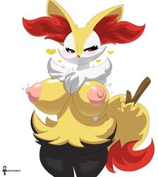 1girls anthro arms_behind_back big_breasts braixen breasts busty female female_only fox large_breasts looking_at_viewer mistpirit nipples nude nude_female pokémon_(species) pokemon solo thick_thighs rating:Explicit score:76 user:Rex_Hollins