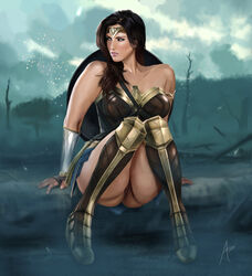 1girls actress amazon amazonian arion69 bangs big_breasts black_hair boots bottomless bracelet bracelets brown_eyes celebrity cloud clouds collar curvy curvy_female dc dc_comics dc_extended_universe dceu detailed detailed_background diana_prince expressions female female_only fingers forest forest_background gal_gadot human human_only lasso lasso_of_truth light-skinned_female light_skin long_hair nails no_panties pussy shield sky solo solo_female solo_focus superheroine thick_ass thick_thighs thighs tiara upskirt vagina wonder_woman wonder_woman_(dceu) wonder_woman_(series) rating:Explicit score:93 user:acds