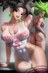 1girls abs arm_up armpits ass biceps big_ass black_eyes black_hair blue_eyes bubble_butt cameltoe dat_ass dragon_ball dragon_ball_super ear_piercing earrings elitenappa female female_only front_view fusion green_hair hand_behind_head hand_on_hip kefla large_breasts legendary_super_saiyan muscular muscular_female nipples no_clothes no_clothing pose posing potara_earrings pussy rear_view saiyan super_saiyan super_saiyan_2 thick_thighs thighhighs toned toned_female tongue tongue_out wide_hips rating:Questionable score:497 user:Rex_Hollins