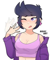 1girls bibi_(brawl_stars) big_breasts brawl_stars eyebrows_visible_through_hair female female_only light-skinned_female light_skin pink_tank_top purple_eyes roixy_nsfw solo tagme tank_top rating:Questionable score:100 user:mat9