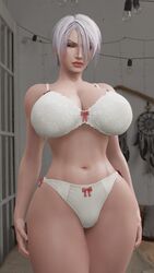 1girls 3d 4k absurdres blender bra breasts cleavage cpt-flapjack female female_only highres huge_breasts isabella_valentine panties solo soul_calibur rating:Explicit score:111 user:justausername