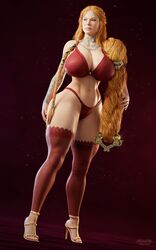 1girls 3d 3d_(artwork) abs aesir_(norse_mythology) big_breasts blender_(software) blonde_hair blue_eyes body_markings booperfooper bra braid braided_hair breasts busty deity female female_only god_of_war god_of_war_ragnarok goddess high_heels keyd10iori legwear lingerie long_hair looking_away mature_female milf mother navel norse_mythology panties red_bra red_legwear red_panties sif_(god_of_war) snoopz solo solo_female tattoo tattooed_arm tattoos thighhighs thighs twitter_username underwear very_long_hair rating:Questionable score:203 user:ifs